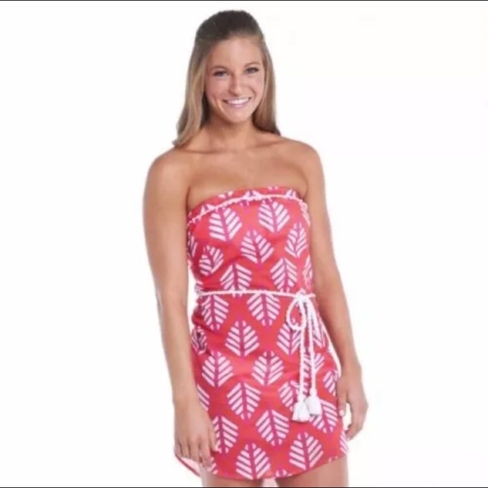 Mud pie Allison strapless swim cover up NWT!